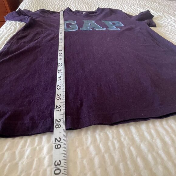 GAP Men's Classic Logo T-Shirt Purple Short Sleeve Cotton Tee Size M - Picture 9 of 9